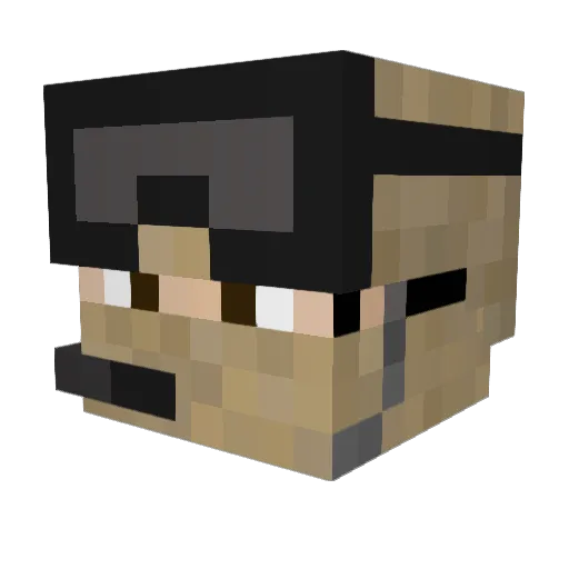 J0EJR Minecraft avatar head, 3D render