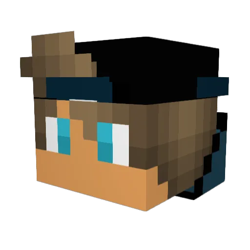 J0Hjoh Minecraft avatar head, 3D render