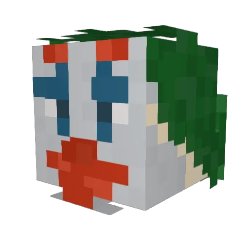 J0K3RN Minecraft avatar head, 3D render