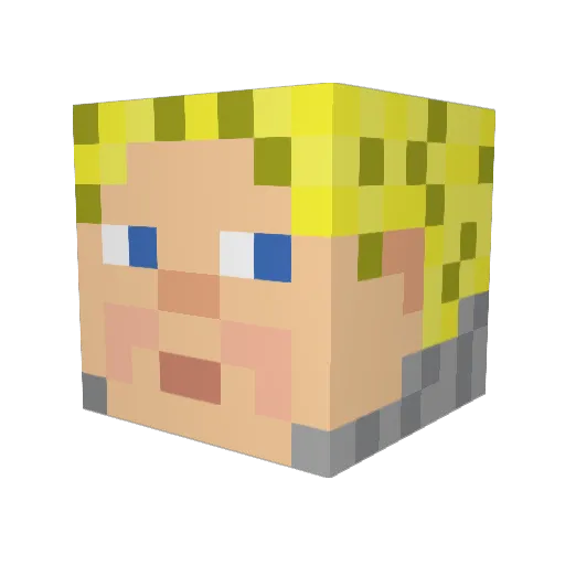 J0N4SI00 Minecraft avatar head, 3D render