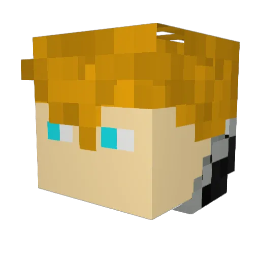 J0NSEL Minecraft avatar head, 3D render
