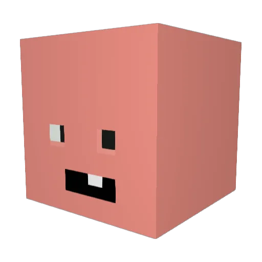 J0P3K Minecraft avatar head, 3D render