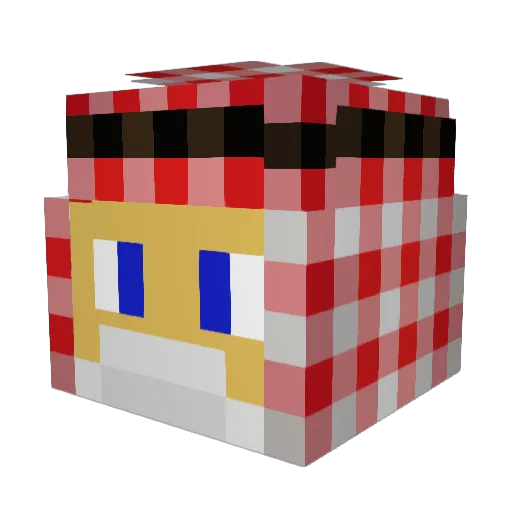 J0Rdyy Minecraft avatar head, 3D render