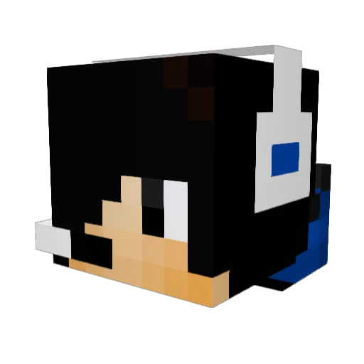 J0SH15GH05T Minecraft avatar head, 3D render
