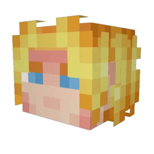 J0ZUKE Minecraft avatar head, 3D render