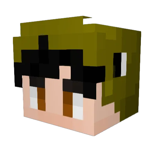 J0aozx3d Minecraft avatar head, 3D render