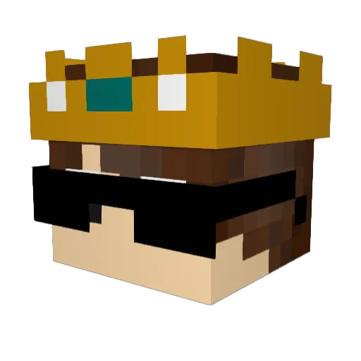 J0ck3rJ Minecraft avatar head, 3D render