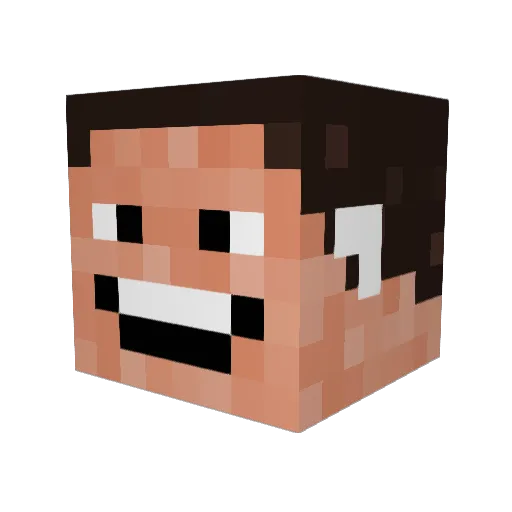 J0hn_Steel Minecraft avatar head, 3D render