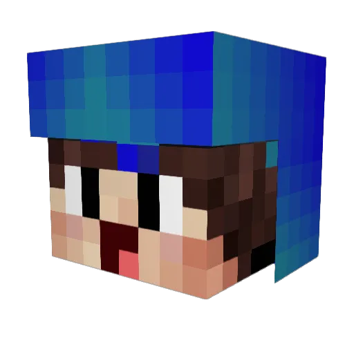 J0hnny_Jr Minecraft avatar head, 3D render