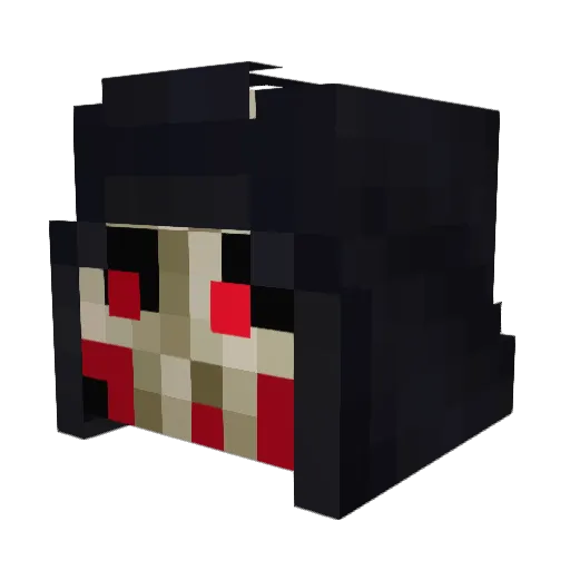J0k3r_face234 Minecraft avatar head, 3D render