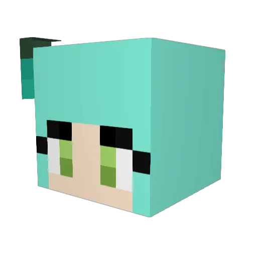 J10101010101 Minecraft avatar head, 3D render