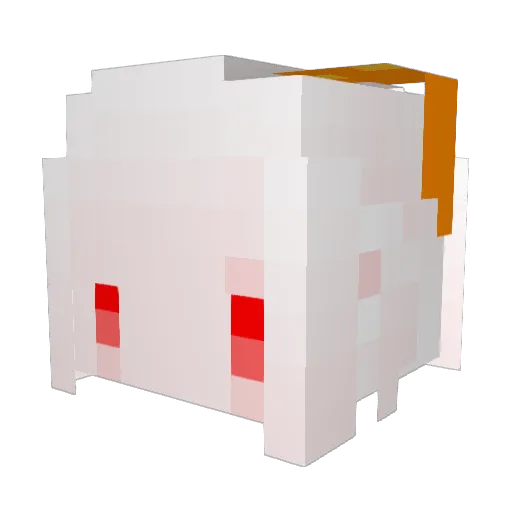 J1031111 Minecraft avatar head, 3D render