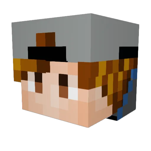 J1211S Minecraft avatar head, 3D render