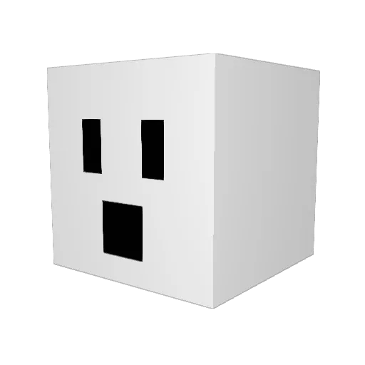 J131 Minecraft avatar head, 3D render