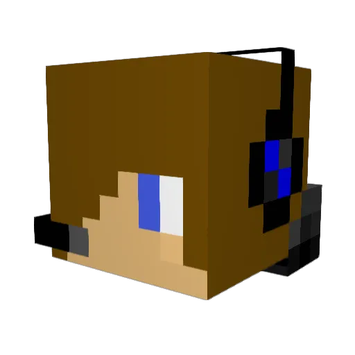 J13R13 Minecraft avatar head, 3D render
