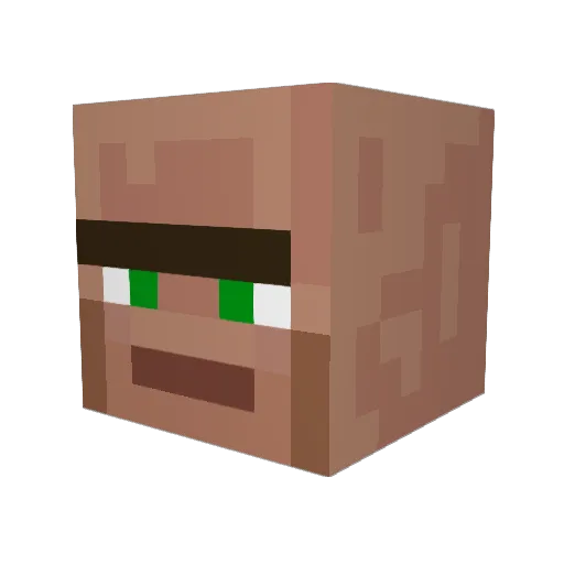 J186 Minecraft avatar head, 3D render