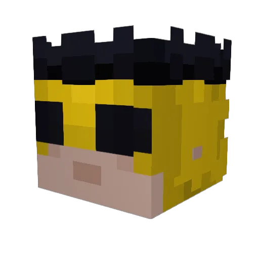 J1DION Minecraft avatar head, 3D render