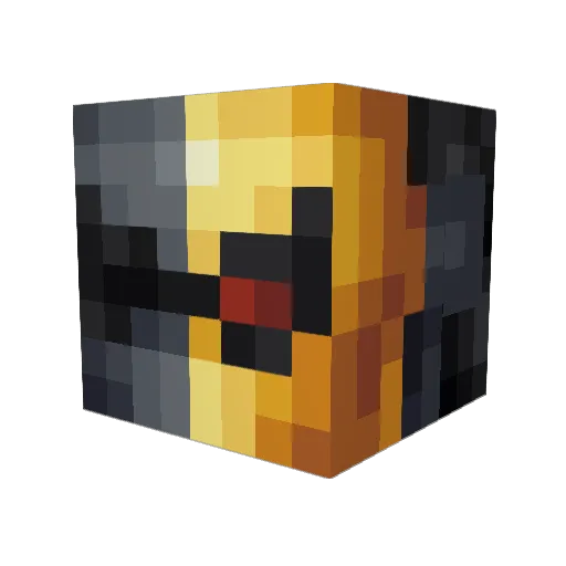 J1MM7D34N415 Minecraft avatar head, 3D render