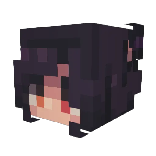J1T3ND Minecraft avatar head, 3D render
