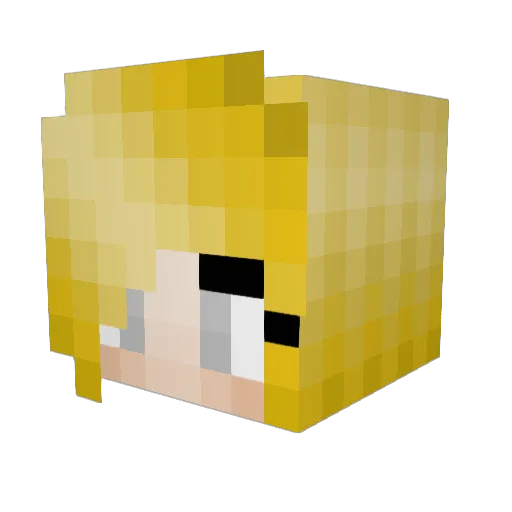 J1ddung Minecraft avatar head, 3D render