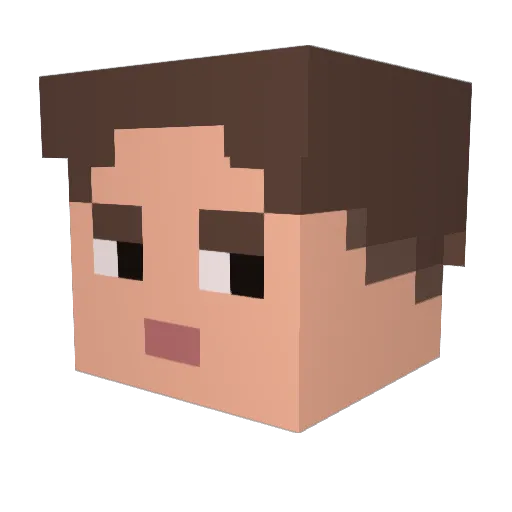J1kamaru Minecraft avatar head, 3D render