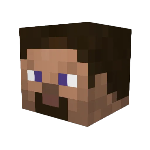 J1m8ob18 Minecraft avatar head, 3D render