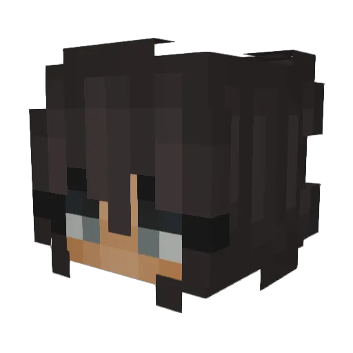 J1ni Minecraft avatar head, 3D render