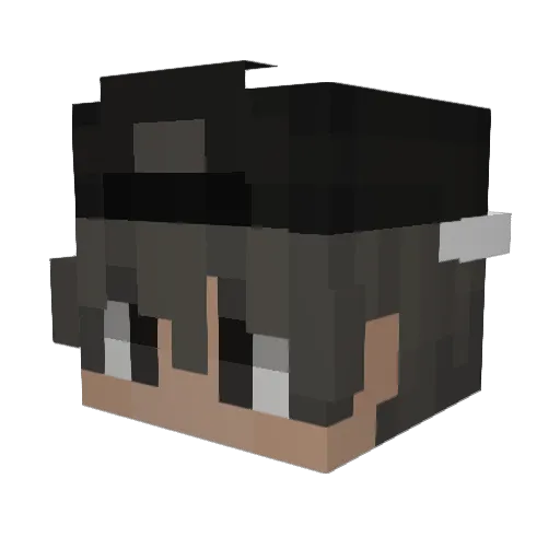 J1nior Minecraft avatar head, 3D render