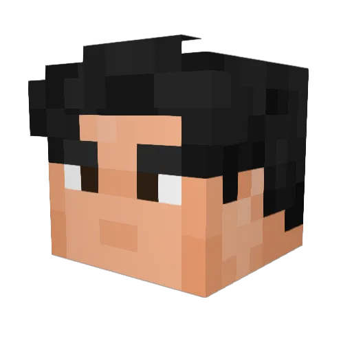 J2D Minecraft avatar head, 3D render