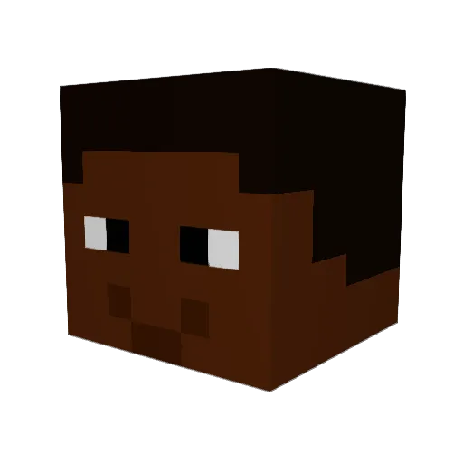 J2thousand Minecraft avatar head, 3D render