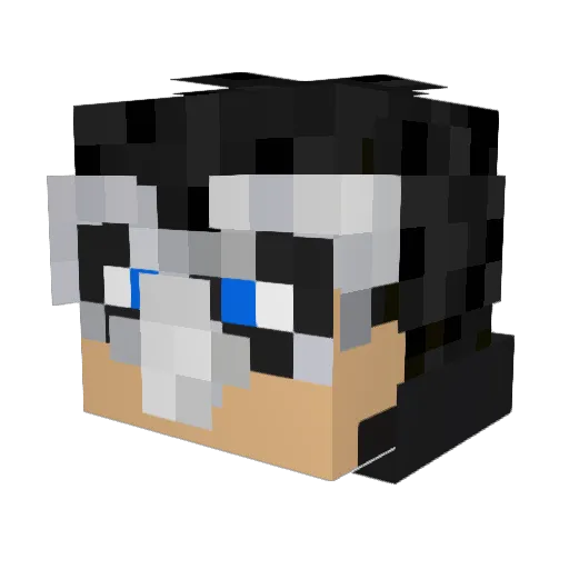 J3092 Minecraft avatar head, 3D render
