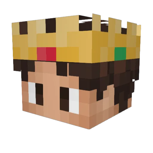 J32hffbd Minecraft avatar head, 3D render