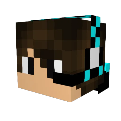 J337 Minecraft avatar head, 3D render