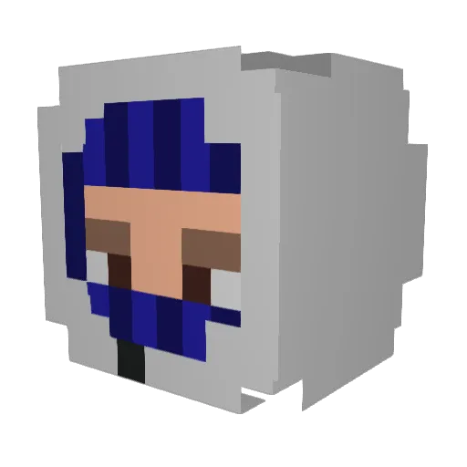 J3C3P4 Minecraft avatar head, 3D render