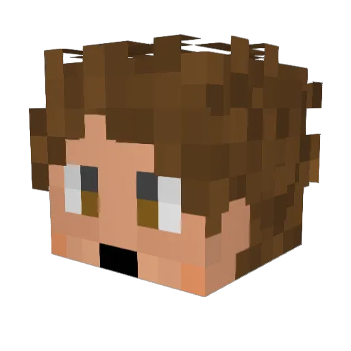 J3DRS Minecraft avatar head, 3D render