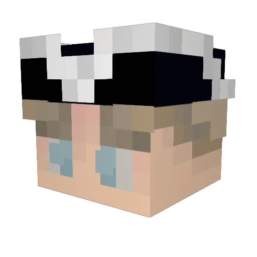 J3F_MC Minecraft avatar head, 3D render