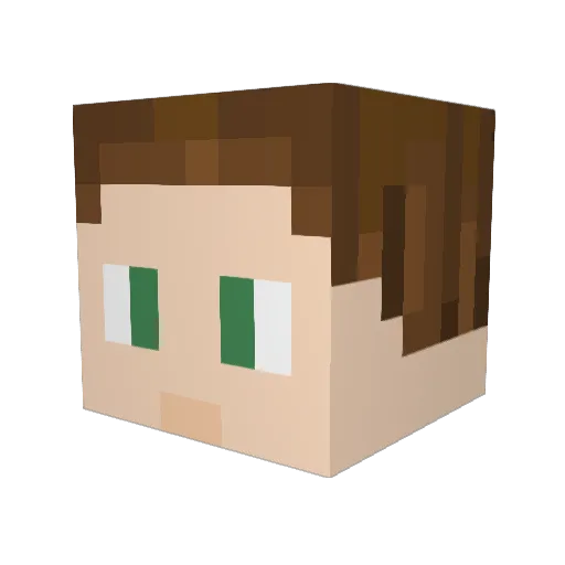 J3LLIOTT Minecraft avatar head, 3D render