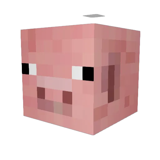 J3SSlCA Minecraft avatar head, 3D render