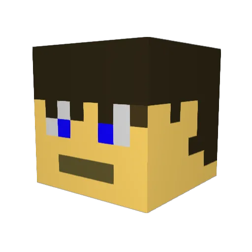 J3ff3 Minecraft avatar head, 3D render