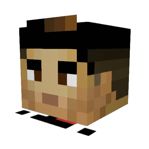 J3ffry7 Minecraft avatar head, 3D render