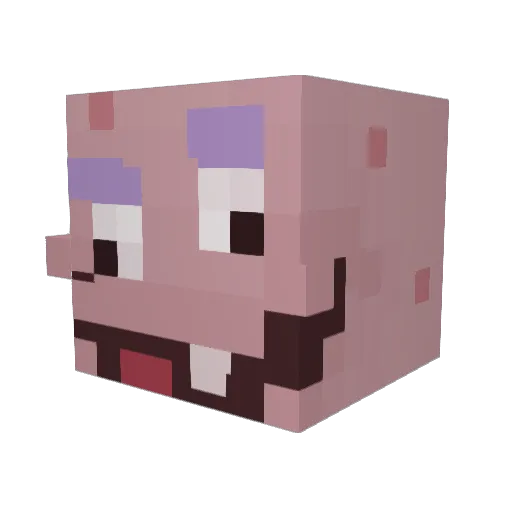 J3lll0 Minecraft avatar head, 3D render