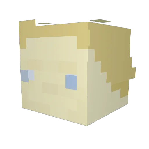 J3llyBerd Minecraft avatar head, 3D render