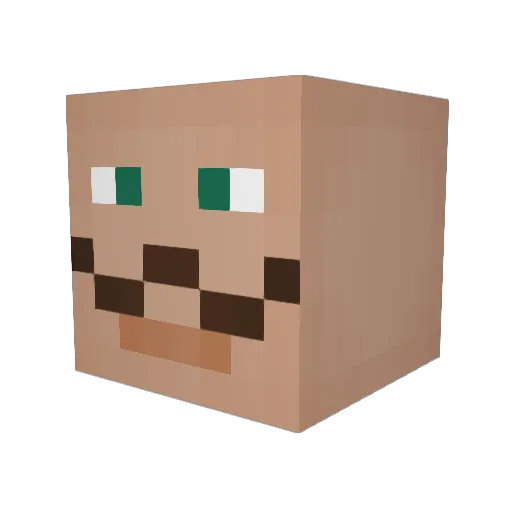 J3mka Minecraft avatar head, 3D render