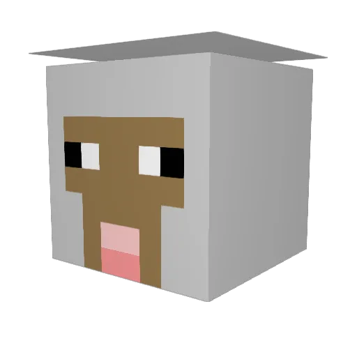 J3ns0B Minecraft avatar head, 3D render