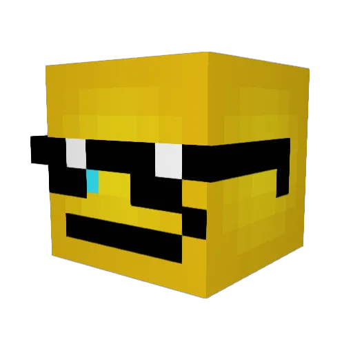 J3rksen Minecraft avatar head, 3D render