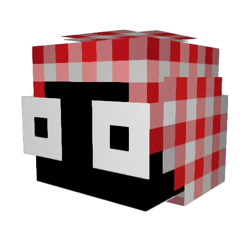 J4FFA Minecraft avatar head, 3D render