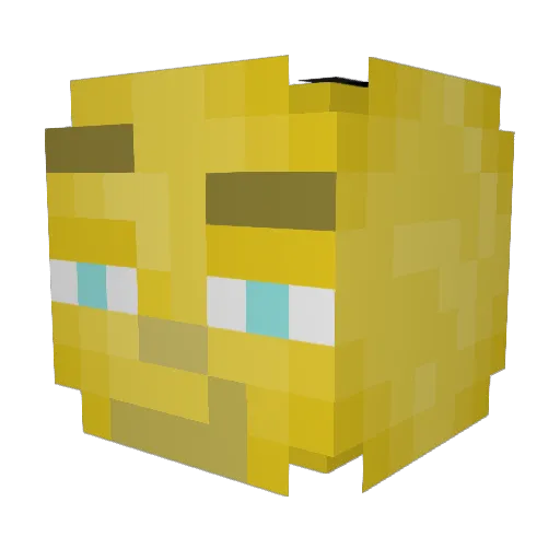 J4J_ Minecraft avatar head, 3D render