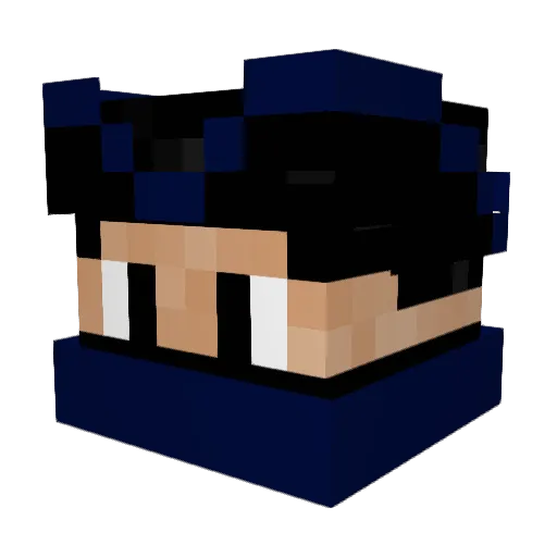 J4K3W4R Minecraft avatar head, 3D render