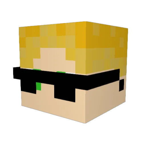 J4M3R Minecraft avatar head, 3D render