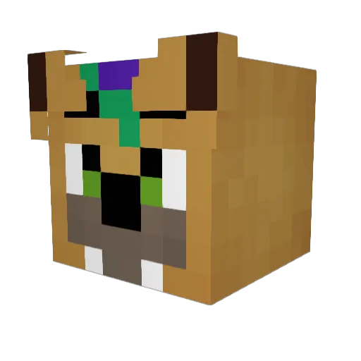 J4W4D2 Minecraft avatar head, 3D render